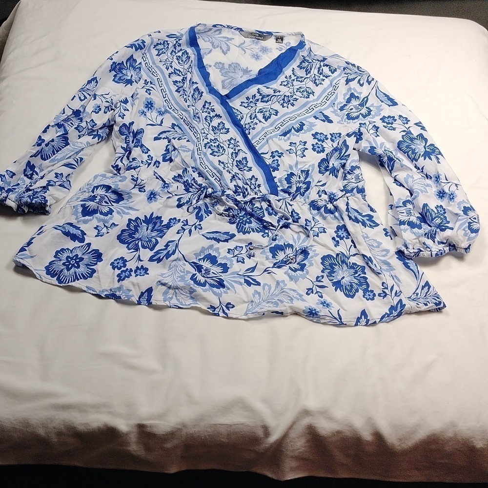 Mlle Gabrielle women's 3/4 sleeve blouse size large